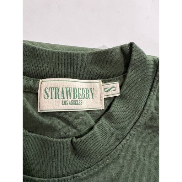 Strawberry Short Sleeve Pocket T-Shirt in Green - Picture 3 of 3